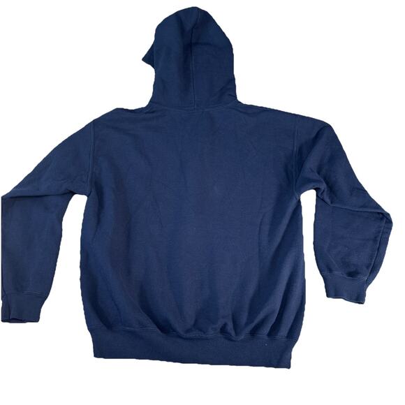 Bass Pro Shops Pullover Hoodie Oversized Sweatshirt Size Medium Navy Blue Hooded - Picture 4 of 7